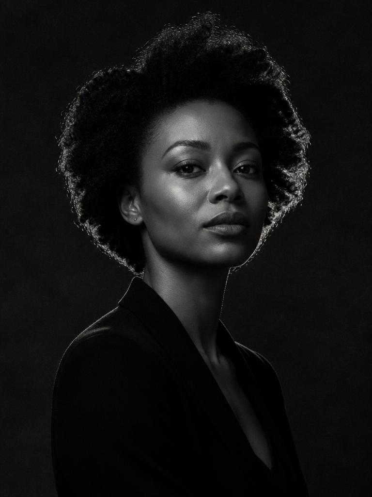 Editorial portrait of a professional in low-key lighting